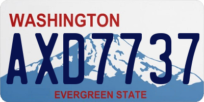 WA license plate AXD7737