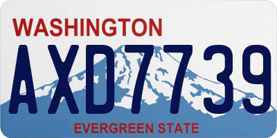 WA license plate AXD7739