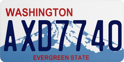 WA license plate AXD7740