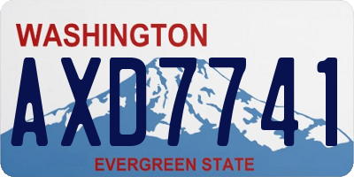 WA license plate AXD7741