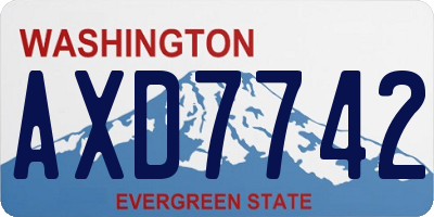 WA license plate AXD7742
