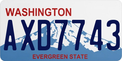 WA license plate AXD7743