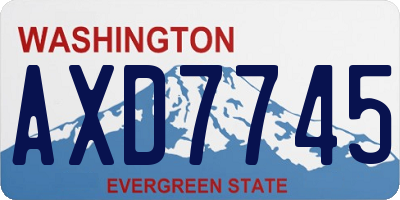 WA license plate AXD7745