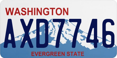 WA license plate AXD7746