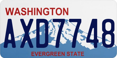 WA license plate AXD7748