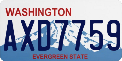 WA license plate AXD7759