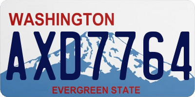 WA license plate AXD7764