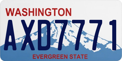 WA license plate AXD7771
