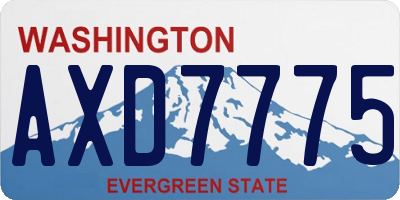 WA license plate AXD7775