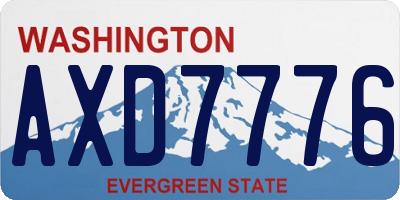 WA license plate AXD7776