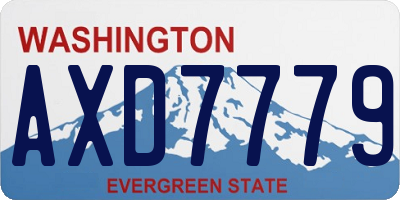 WA license plate AXD7779