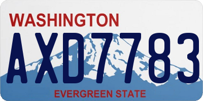 WA license plate AXD7783