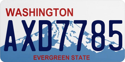 WA license plate AXD7785