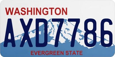 WA license plate AXD7786