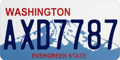 WA license plate AXD7787