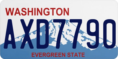 WA license plate AXD7790