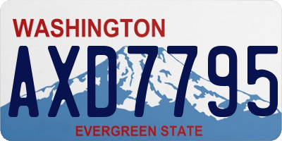 WA license plate AXD7795