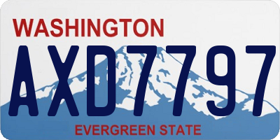 WA license plate AXD7797