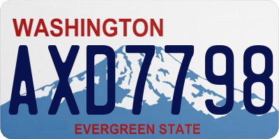 WA license plate AXD7798