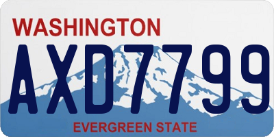 WA license plate AXD7799