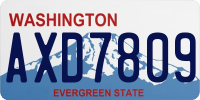 WA license plate AXD7809