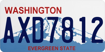 WA license plate AXD7812