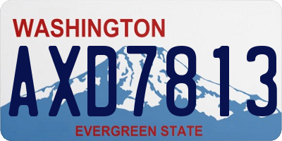 WA license plate AXD7813