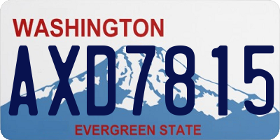 WA license plate AXD7815