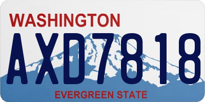 WA license plate AXD7818