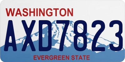 WA license plate AXD7823