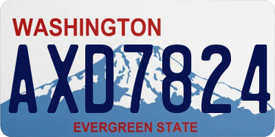 WA license plate AXD7824
