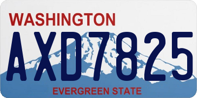 WA license plate AXD7825