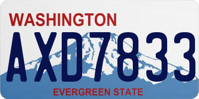 WA license plate AXD7833