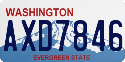 WA license plate AXD7846