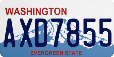 WA license plate AXD7855