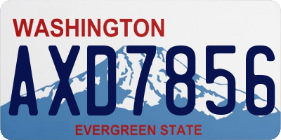 WA license plate AXD7856