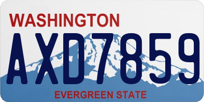WA license plate AXD7859