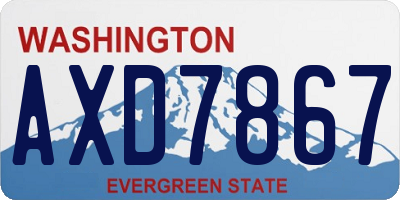 WA license plate AXD7867