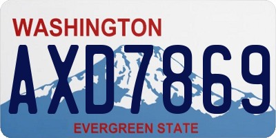 WA license plate AXD7869