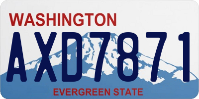 WA license plate AXD7871