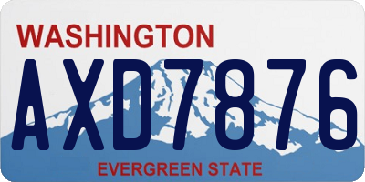 WA license plate AXD7876
