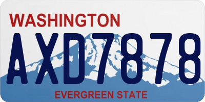 WA license plate AXD7878