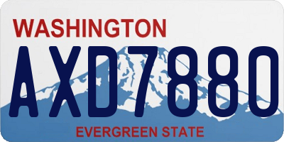 WA license plate AXD7880