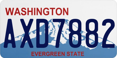 WA license plate AXD7882