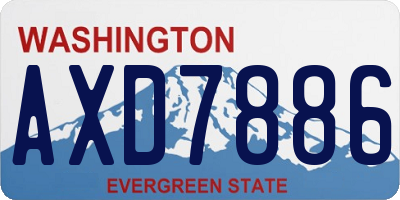 WA license plate AXD7886
