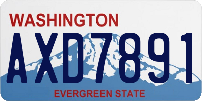 WA license plate AXD7891