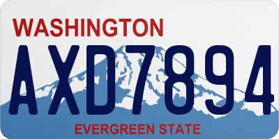 WA license plate AXD7894