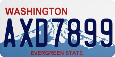 WA license plate AXD7899