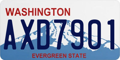 WA license plate AXD7901