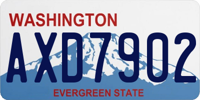 WA license plate AXD7902